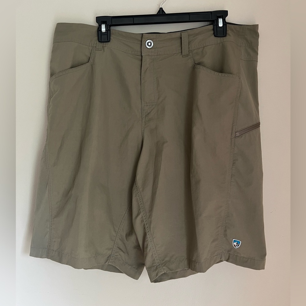 Kuhl Nylon Men's Mutiny River Shorts Size 38 khaki Style 5048 Swimming Quick Dry